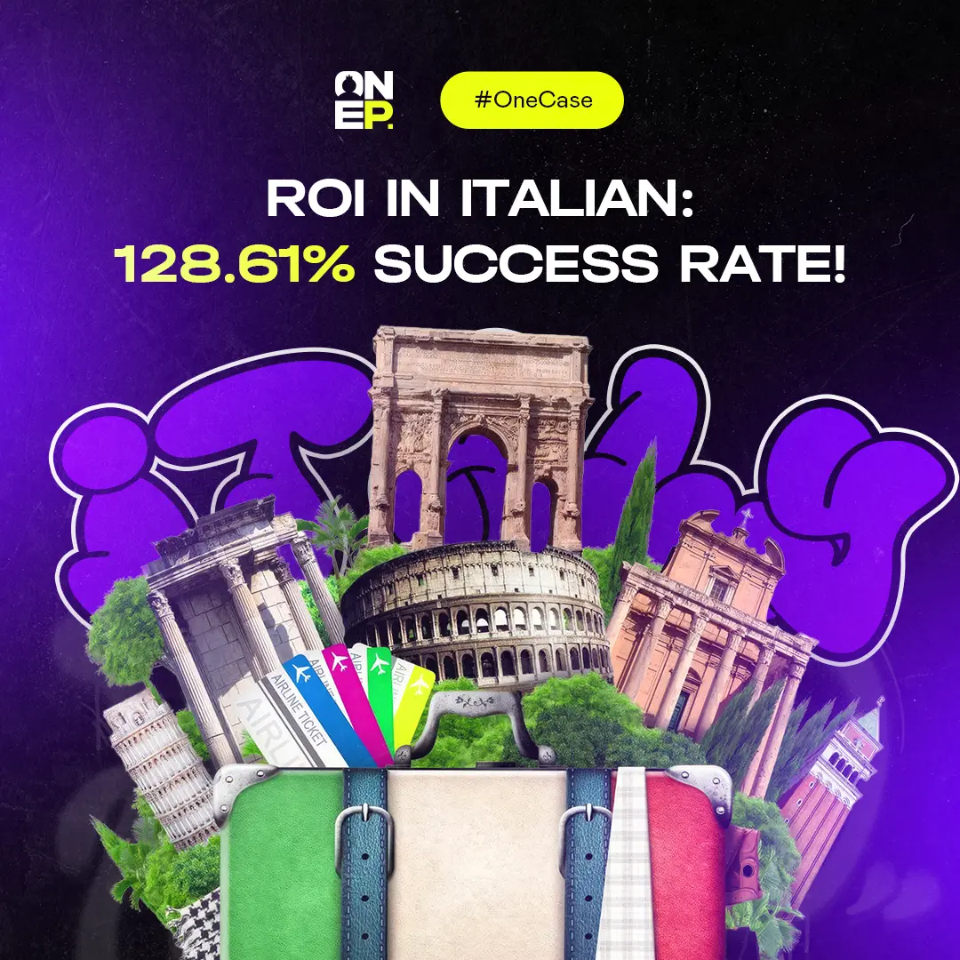 ROI in Italian: 128.61% success rate image